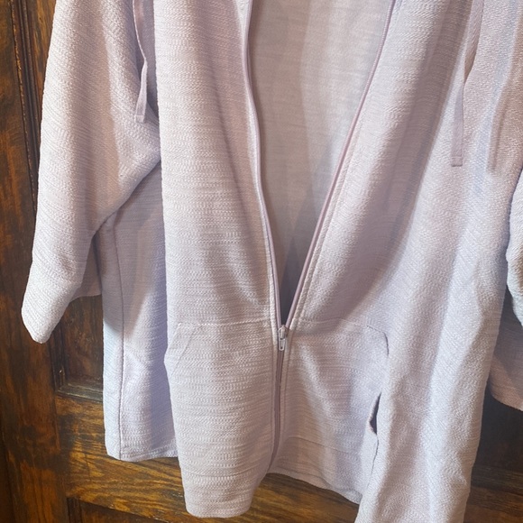 Cj Banks Lavender Light Purple Zip Up Lightweight Jacket 1X - Picture 5 of 7